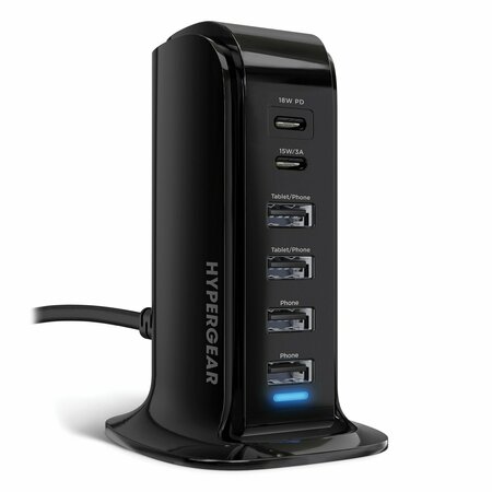 HYPERGEAR Power Tower 42-Watt 6-USB Charging Station 15644